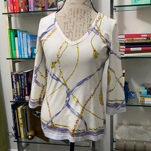 Barbara Gerwit Nautical 3/4 sleeve top